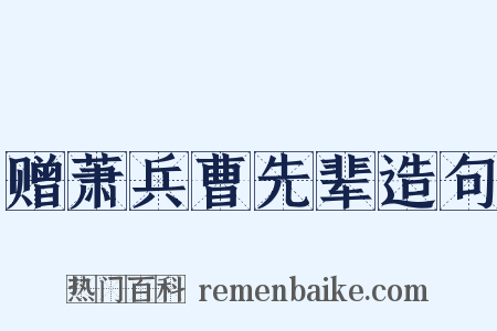 赠萧兵曹先辈造句是什么意思的图片